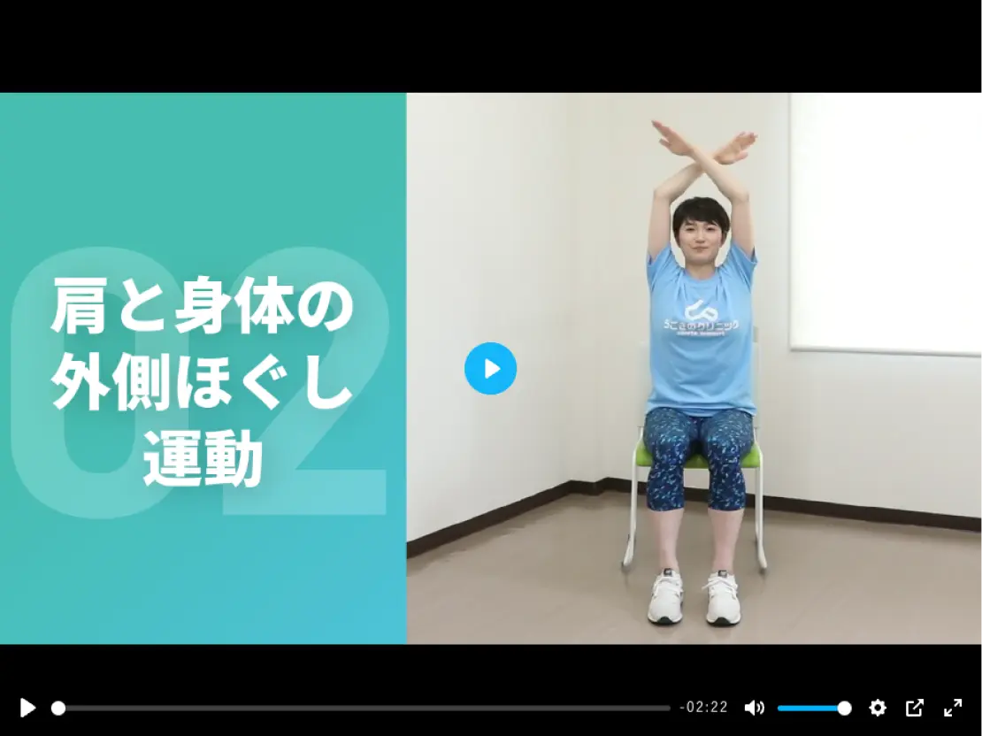 肩と身体の外側ほぐし運動